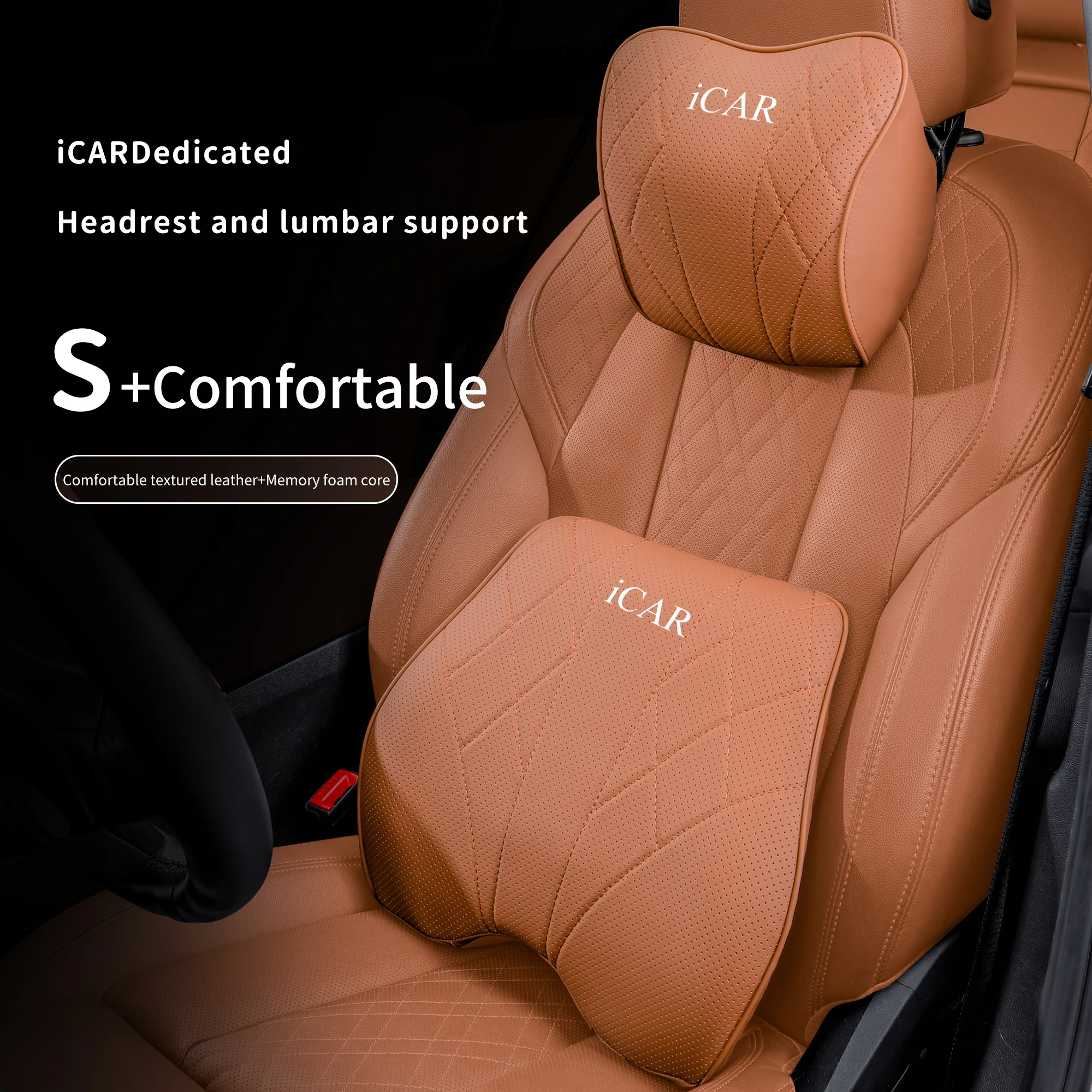 자동차 머리 받침대 목 베개, 고급형, 체리 iCAR 03 V23 03T V27에 적합..