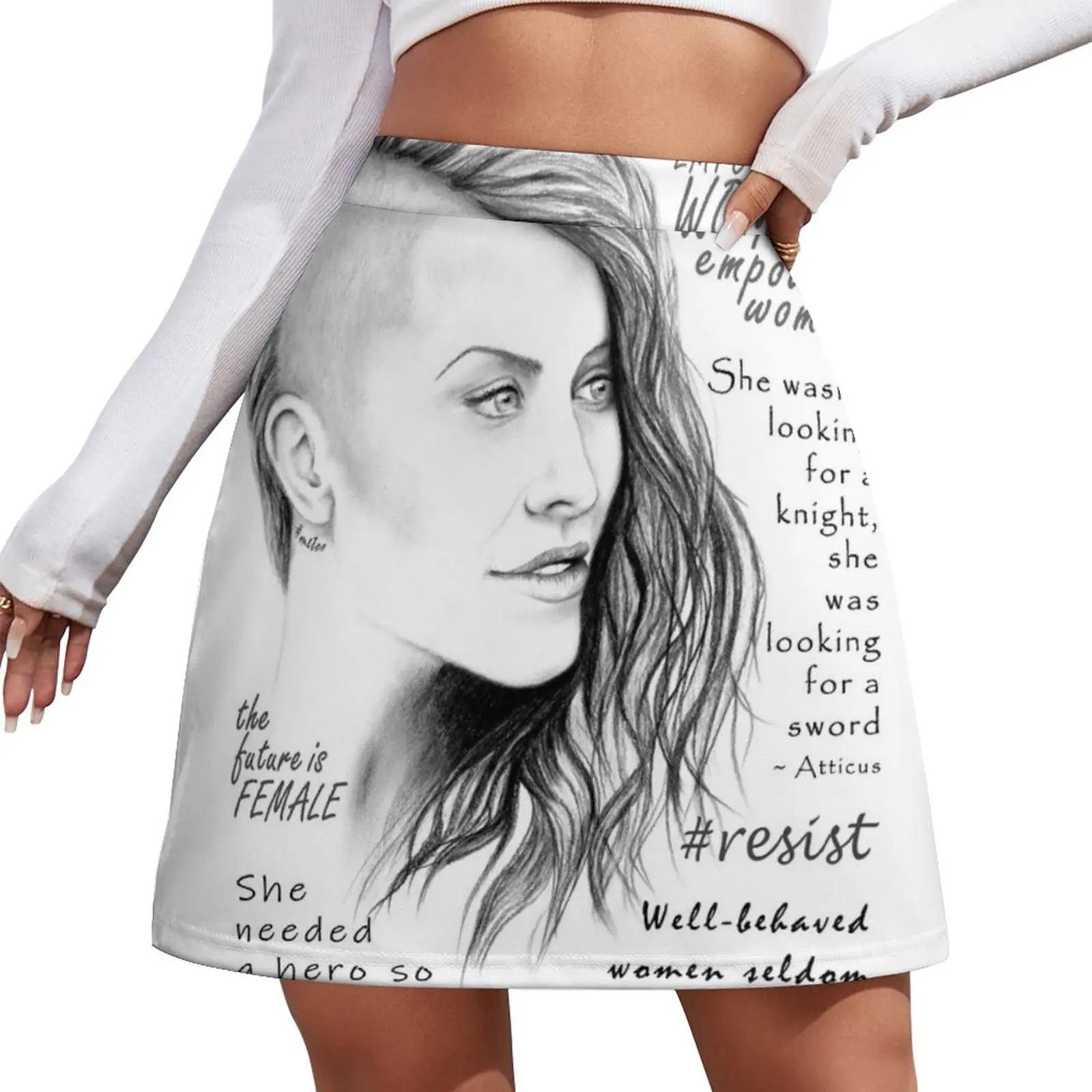 Feminist Wall Art Poster with Quotes and Expressions Mini Skirt skirt sets mini skirts 50 500 sets purple of jewelry bag custom logo with necklace card can print earring hole necklace hole pouch bag free shipping