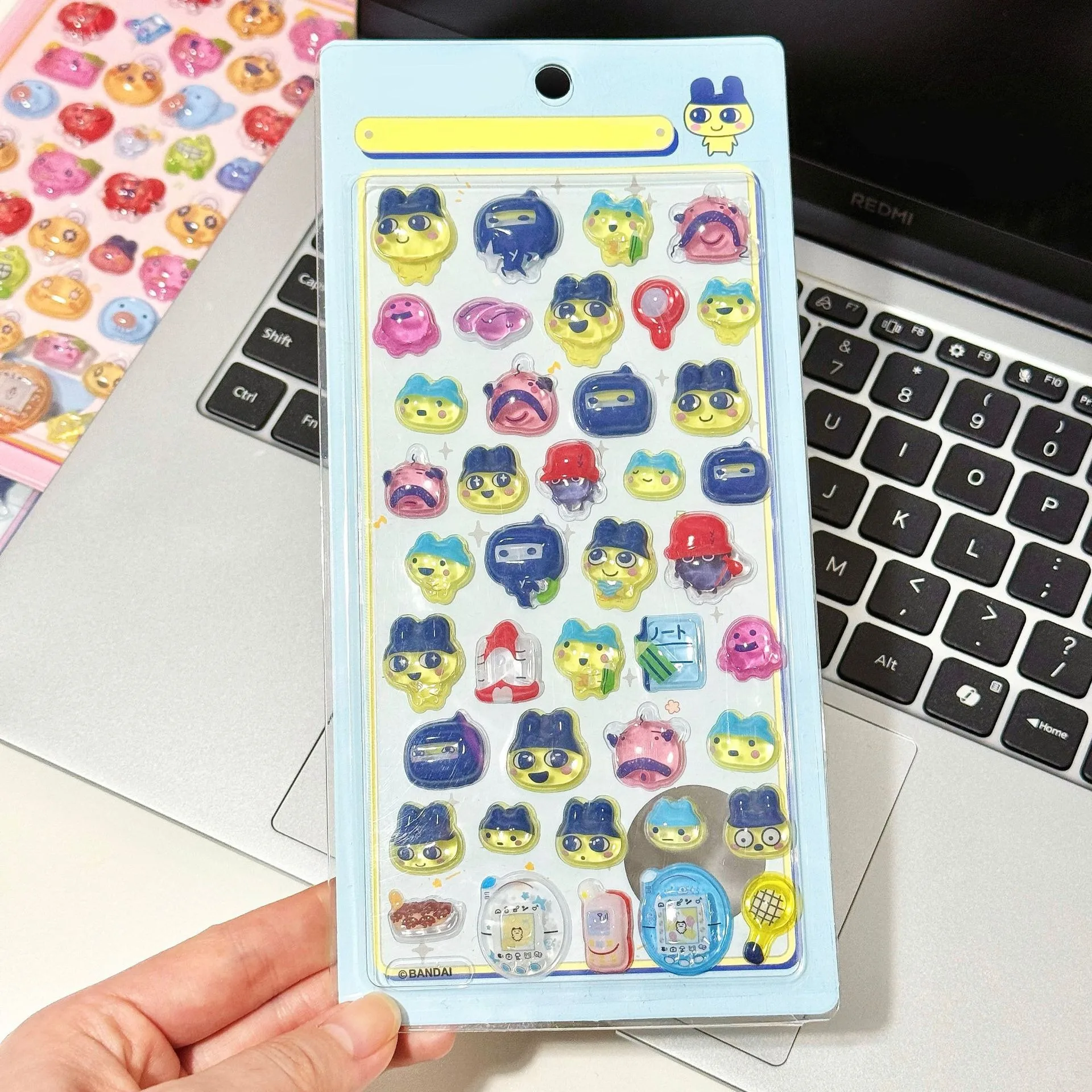 Cartoon 3D-Aufkleber Tamagotchi Kreative Handyhülle Transparente Aufkleber Handkonto-Material für Freund Geburtstagsgeschenk – Detail 3