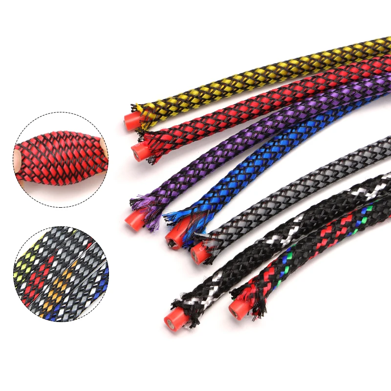 New Multi-Color Expandable Braided Cable Sleeving - DIY Insulated Wire Protection Sheath