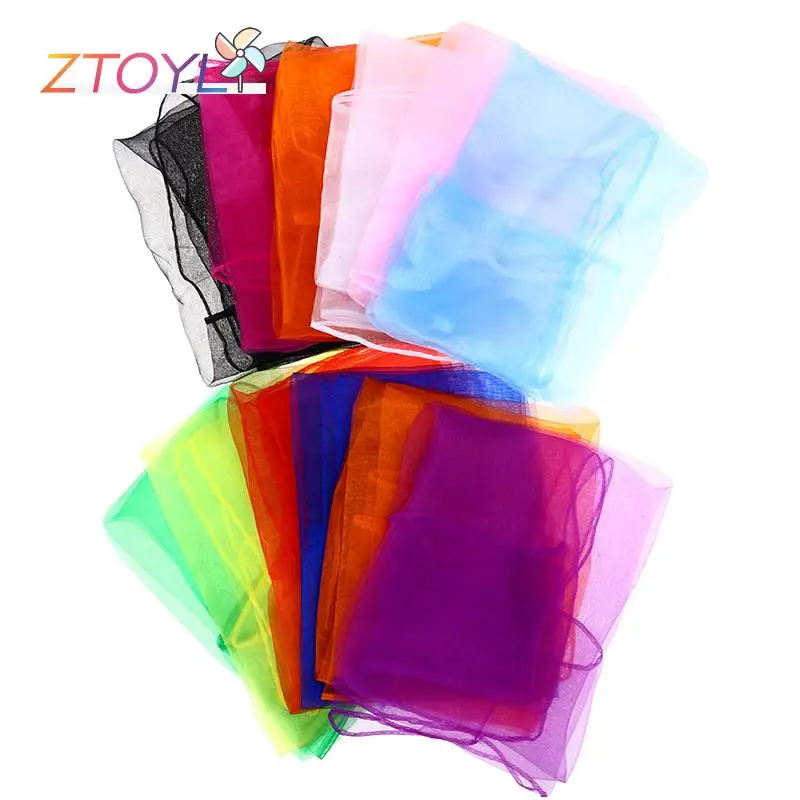6pcs/pack Gymnastics Scarves Colored Sensory Rainbow Gauze Baby Juggling Dance Ballet Gym |