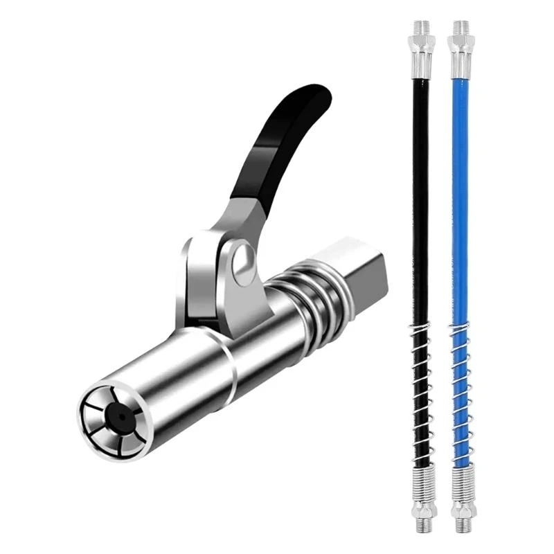 A2BF Heavy Duty Grease Guns Coupling and 30cm Hoses with Enhances Sealing Performances for Automotive & Machinery Maintenance