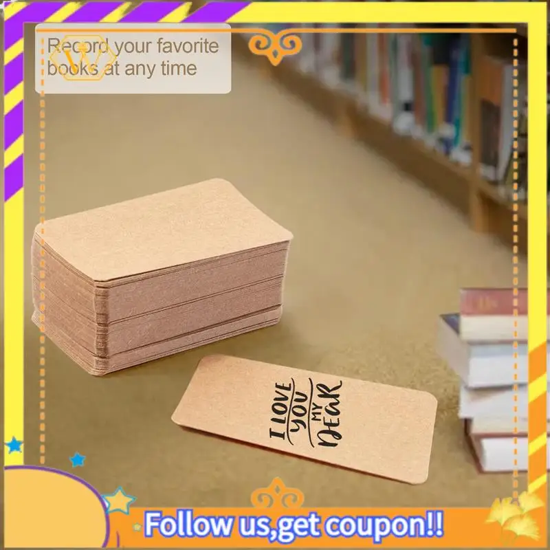 A01K-400Pcs 빈 크래프트 종이 명함 단어 카드 메시지 카드 DIY 선물 카드