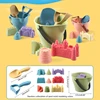 6pcs Sandcastle Seaside Sand Portable Castle Sand Clay Mold Building Toy Babies Children Kid Model Sand Building Kits 6