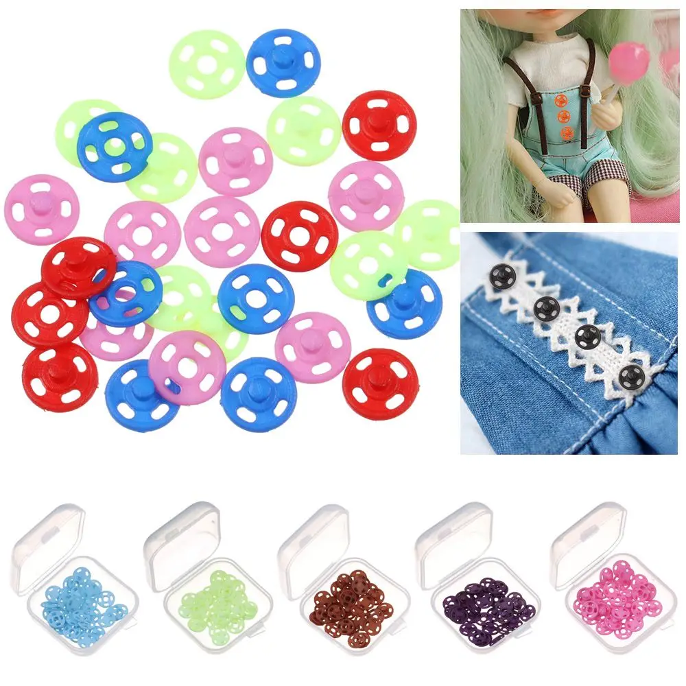 

15Pcs Mini Button Buckle for Doll DIY Doll Clothes Plastic Buckle Invisible Snap Handmade Doll Clothing Sewing Accessories