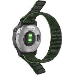Durable Nylon Hook Loop Sports Watch Strap - QuickFit Bracelet, 26/22mm - QuickFit 26mm (Green)