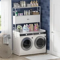 Washer Dryer Countertop,3-Tier Washer and Dryer Covers,Wood Over Washer and Dryer Countertop Shelves for Laundry Organization 1