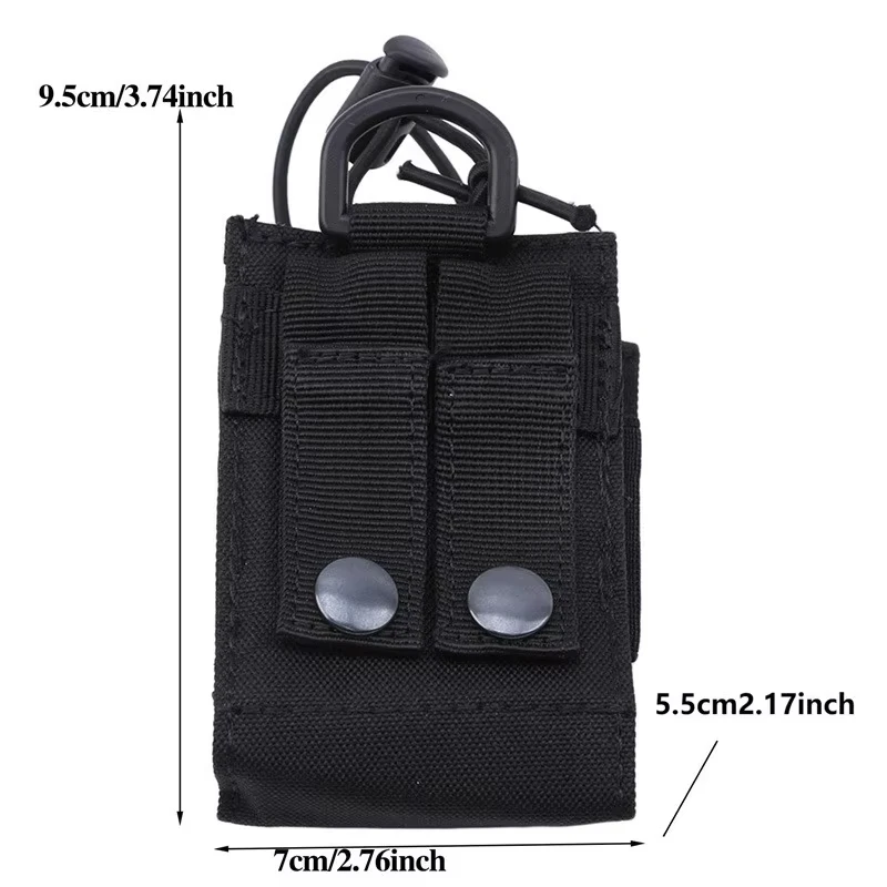 Tactical Radio Pouch Hunting Walkie Talkie Holder Interphone Hanging Bag Molle Nylon Magazine Pouch