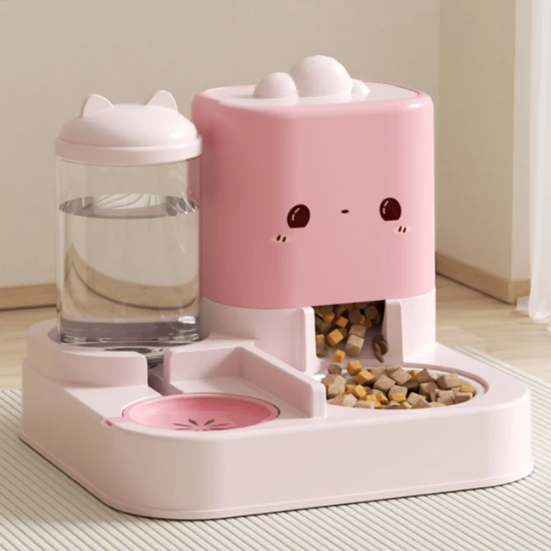 Cat Automatic Feeder Cute Smiling Feeding and Water Dispenser New Pet Supplies Suitable for Both Cats and Dogs Cat Automatic Feeder Cute Smiling Feeding and Water Dispenser New Pet Supplies Suitable for Both Cats and Dogs