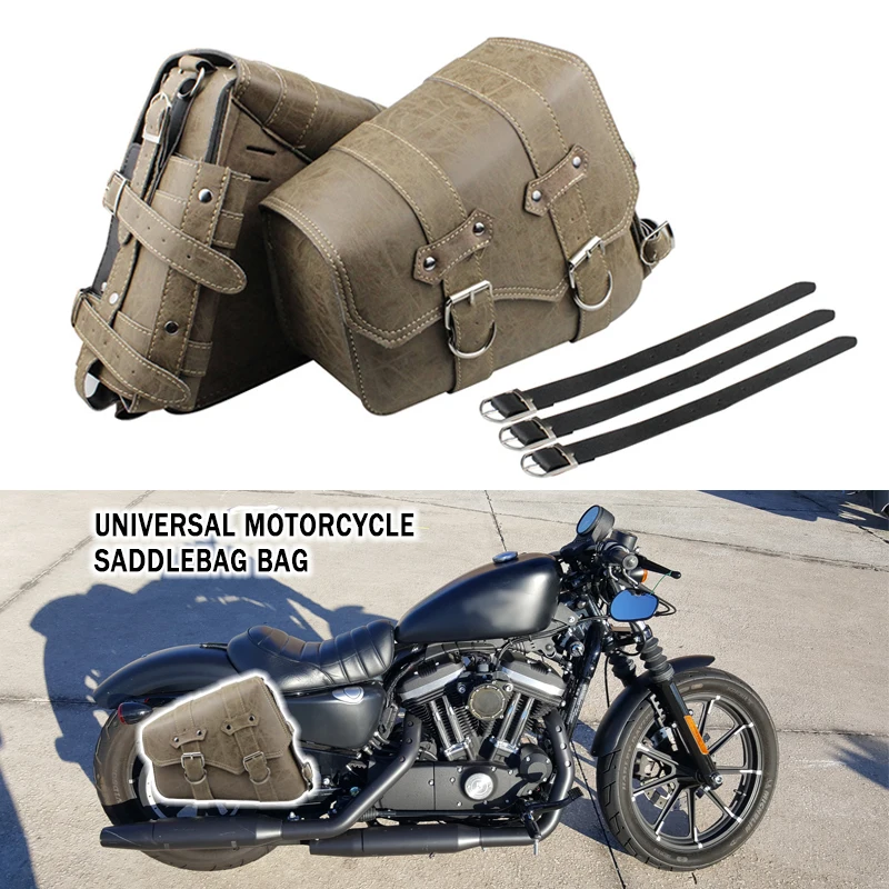 오토바이 안장 가방 왼쪽 오른쪽 도구 가방, 수하물 보관 파우치 새들 가방, PU 가죽, Sportster XL 883 XL1200 BMW용 