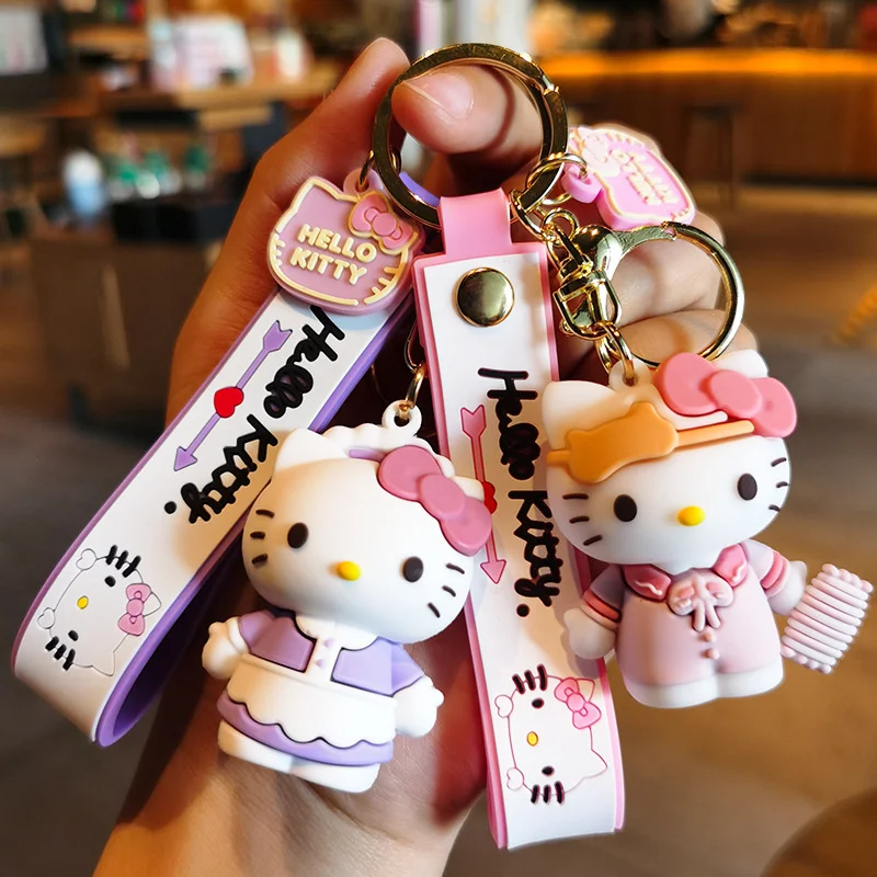 Sanrio Hello Kitty Kawaii Keychain Cartoon Anime Button Accessorie ...