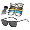 6 In 1 Custom Men Women Polarization Optical Magnetic Sunglasses Magnet Clip On Sunglasses Polarization Clip On SunGlasses Frame 3