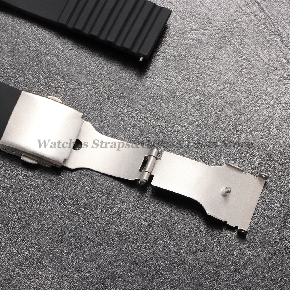 Premium Silicone Quick Release Waterproof Sport Watch Strap - Men's Rubber Wristband in Multiple Sizes