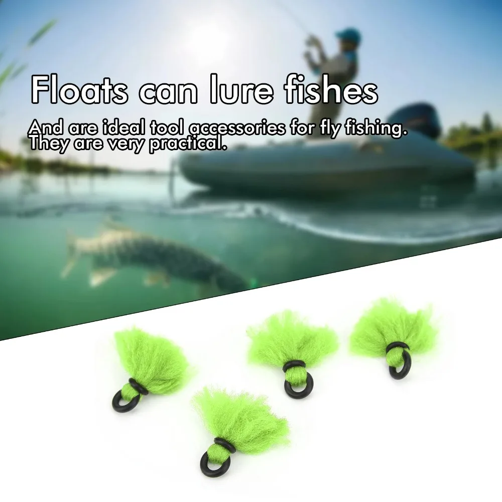 4pcs Fly Fishing Yarn Strike Indicators Water Density Light As a Feather Easy To Carry Fly Fishing Floats Small in Size