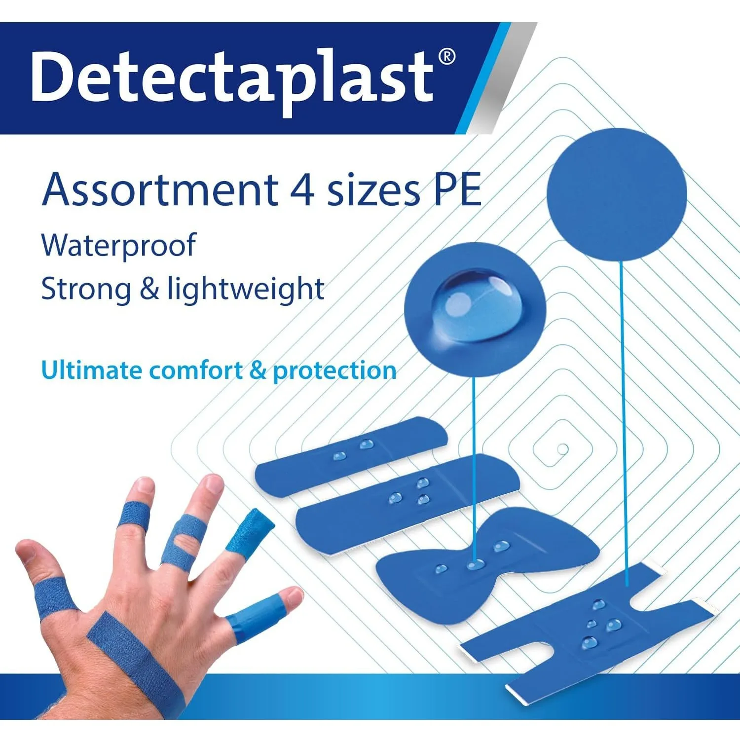 10pcs/set Baby Geometry PE Blue Bandages Children Waterproof Breathable Home Band Aid Mother Kids Bandaids Care Patches Plaster