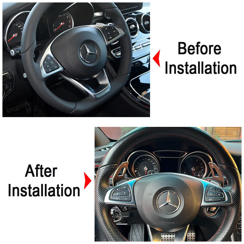 Auto-Lenkrad-Schaltwippen-Verlängerung für Mercedes-Benz A- und C-Klasse W177 Limousine V177 A180 A180d A200 A250 W205 – Detail 2