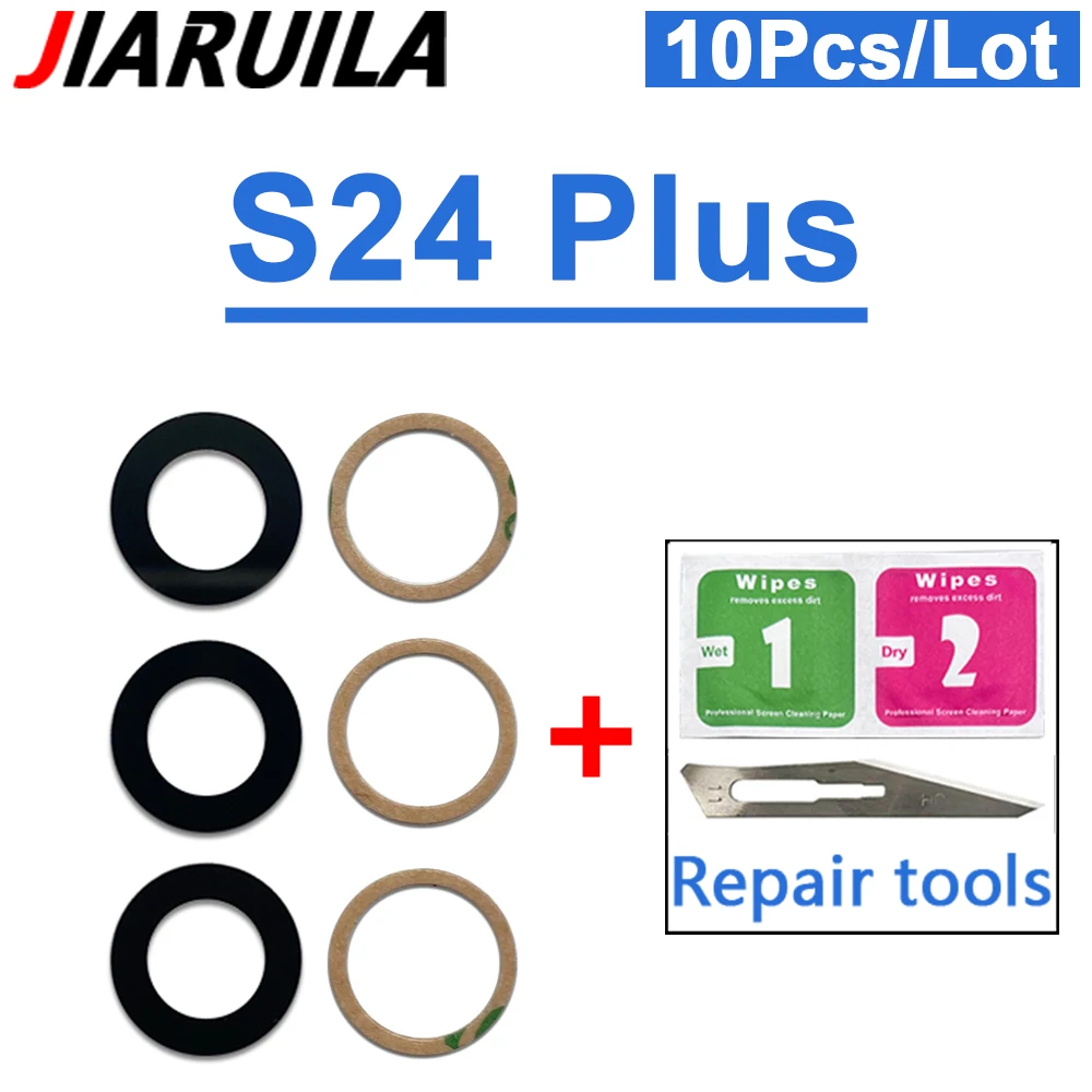 10-Pack Rear Camera Glass Lens with Adhesive Stickers