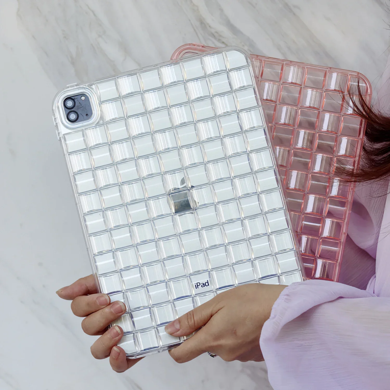 Clear Soft Cover Tablet Case - Ice Cube Design