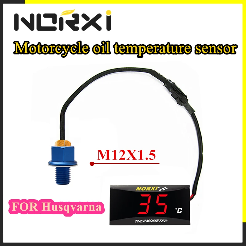 Indicatore Di Temperatura Dell'Olio Per Moto Per Husqvarna Tc125-501 Fc125-501 Fx125-501 Fe125-501 Norxi Mini Strumento Digitale Quadrato