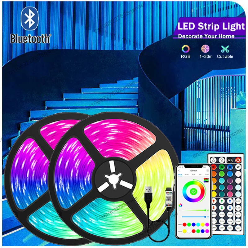 Rgb Led Light Gaming Room Decoration Led Strip Lights TV Backlight Bluetooth Remote 5050 Led Lamp Neon luces led para habitacion