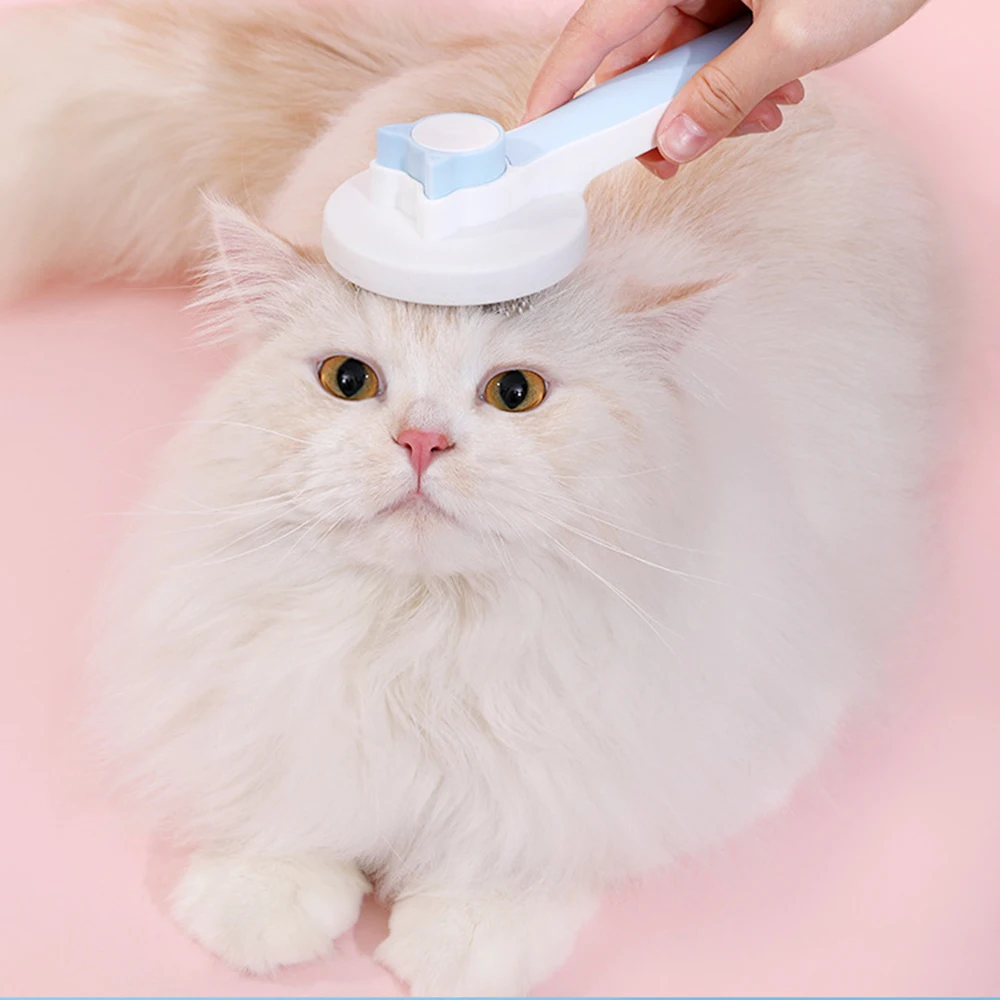 

Cat Grooming Brush For Shedding And Grooming Removes Loose Undercoat Self Cleaning Easy To Clean Massage In Stock