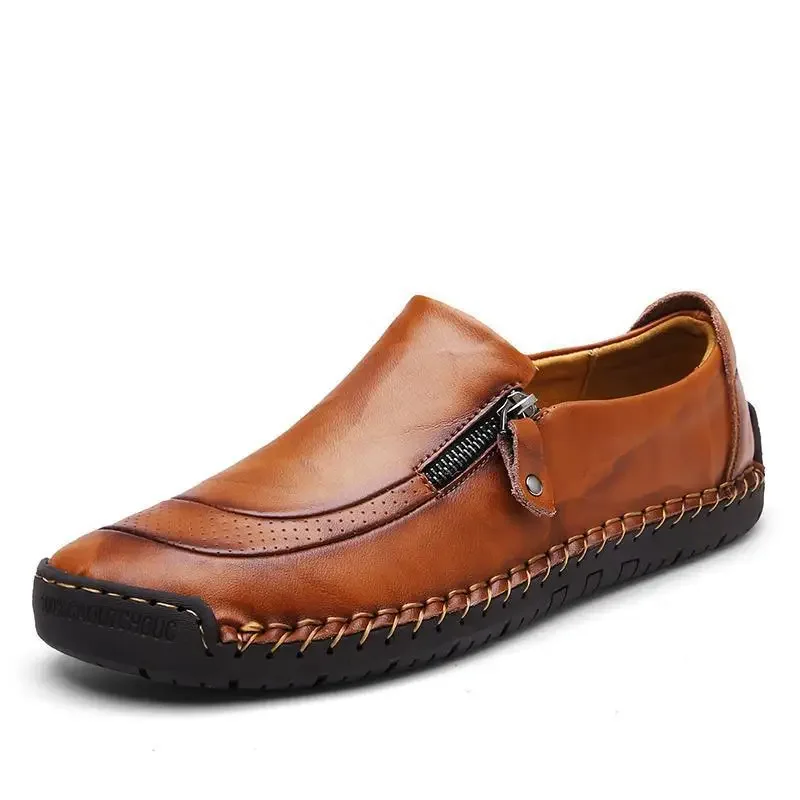 

Men's Leather Shoes Soft Bottom Soft Surface Business Casual Leather Shoes Men's Breathable Dad Moccasins