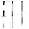 2Pcs Dual-ended Nail Design Brushes Rhinestone Handle UV Gel Nail Brush Set Professional Nail Art Tools 3