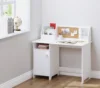 Kids Study Desk with Storage, Wooden Children School Study Table with Hutch and Storage Cabinet for 3-8 Years Girls Boys, S 3
