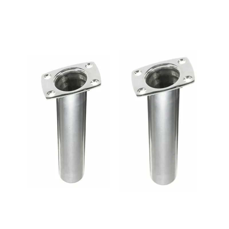 ISURE MARINE 2Pcs Stainless Steel Flush Mount Fishing Rod Holder