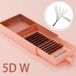 DIYDAY Double Tips W - Shaped Natural Soft Eyelash Extensions - 6 mm (5D W LASH EXTENSION)