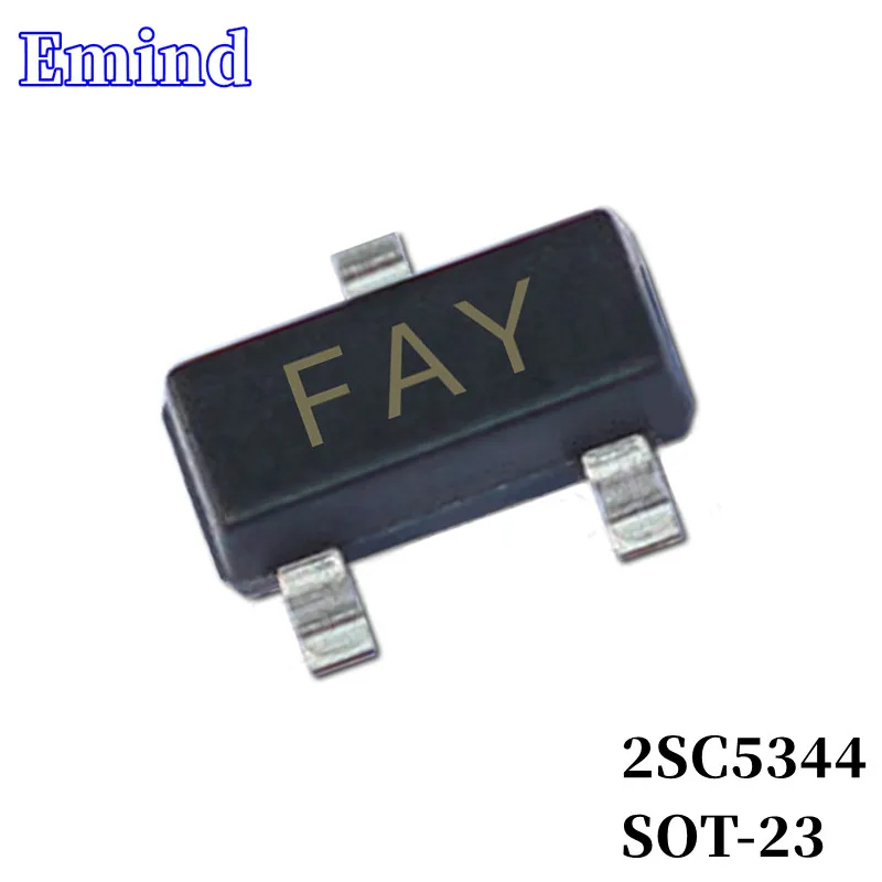 

100Pcs 2SC5344 SMD Transistor Footprint SOT-23 Silkscreen FAY Type NPN 30V/800mA Bipolar Amplifier Transistor