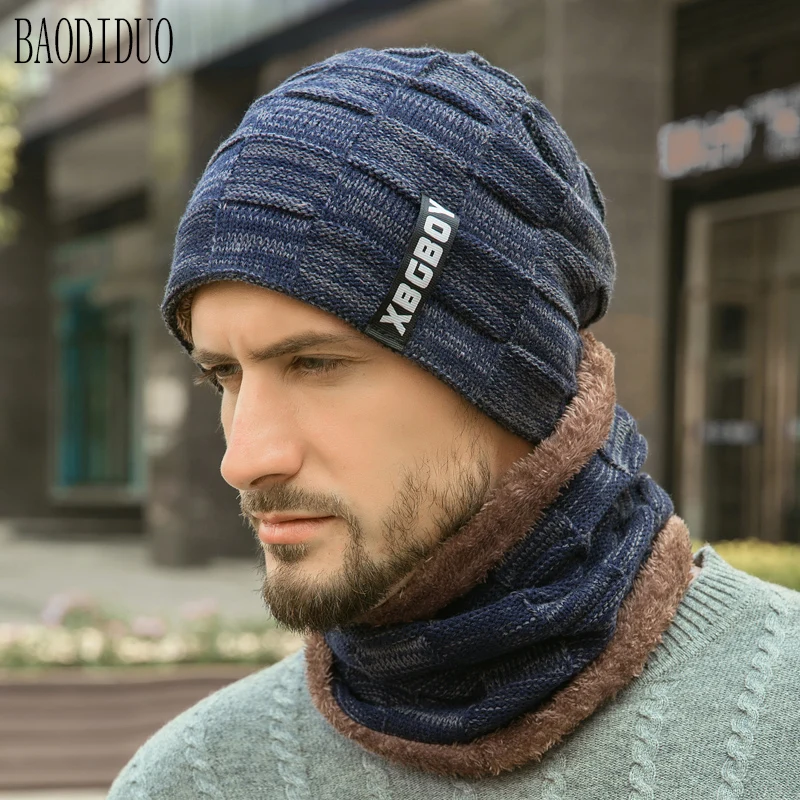 Xinbaoguan 60% Acryl 9507 Winter warme Mütze mit Samt Hoodie, Hals Set, verdickte Woll mütze, Strick mütze mit Etikett