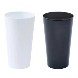 Set of 2 Durable 20oz Reusable Tumblers - Ideal for Parties, Home Bars, and Everyday Use (White and Black)