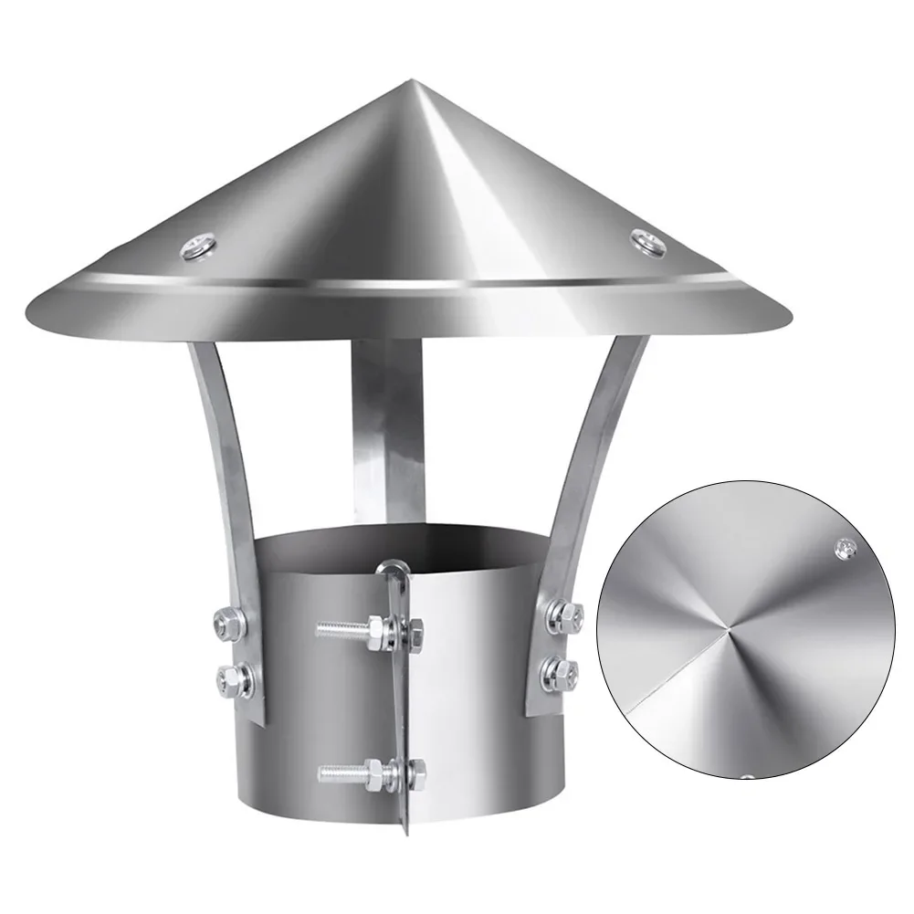 304 Stainless Steel Cap Fireplace Rain Hat Fireplace Accessory Effective Rain Protection High-quality Material