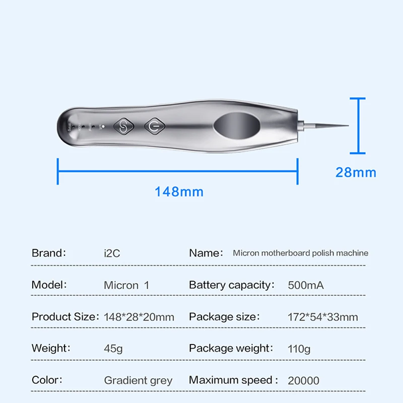 Micron 마더보드 광택제 기계 속도 조절 칩 IC 그라인딩 커팅, 다기능 조각 펜, 나사 제거, i2C