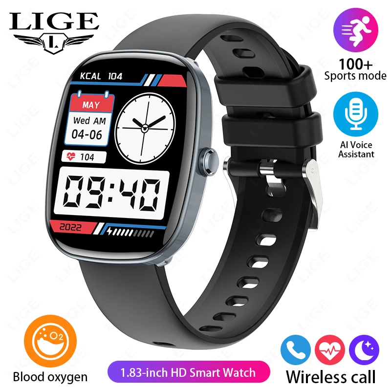 Hindi Dubbed Smartwatch Salute 2022 LIGE Inch HD Screen Smart
