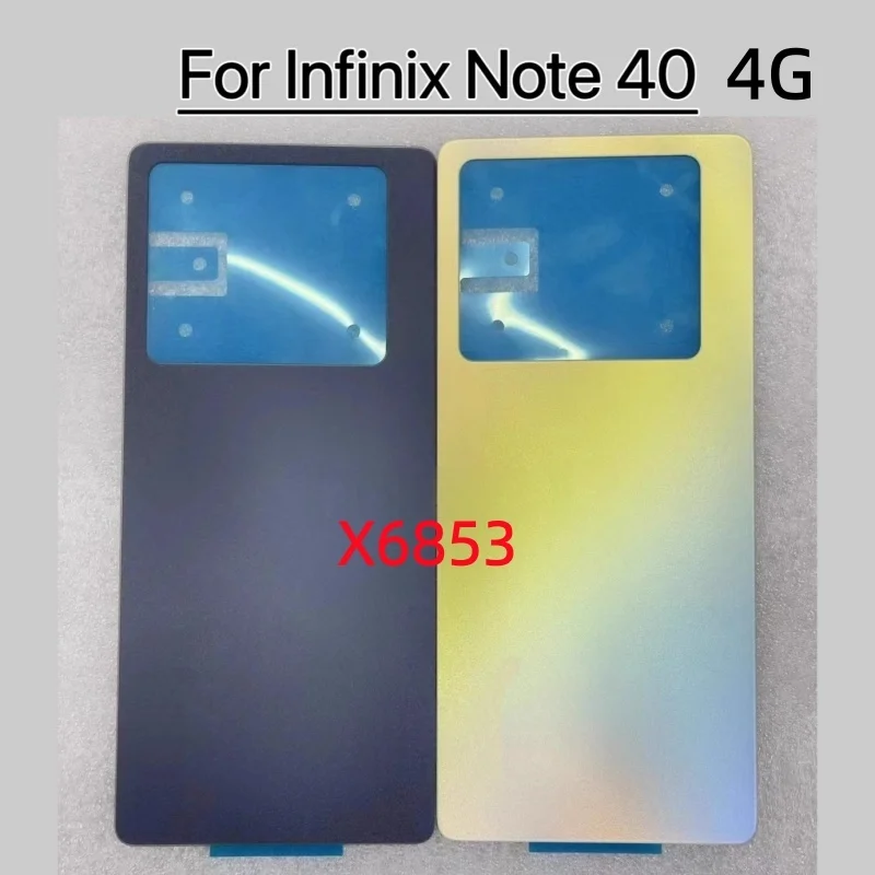 테크노 인피닉스 노트40 노트40프로 4G 5G X6850 X6853 X6851 X6852용 후면 배터리 커버 케이스 수리 부품 도어 하우징 커버