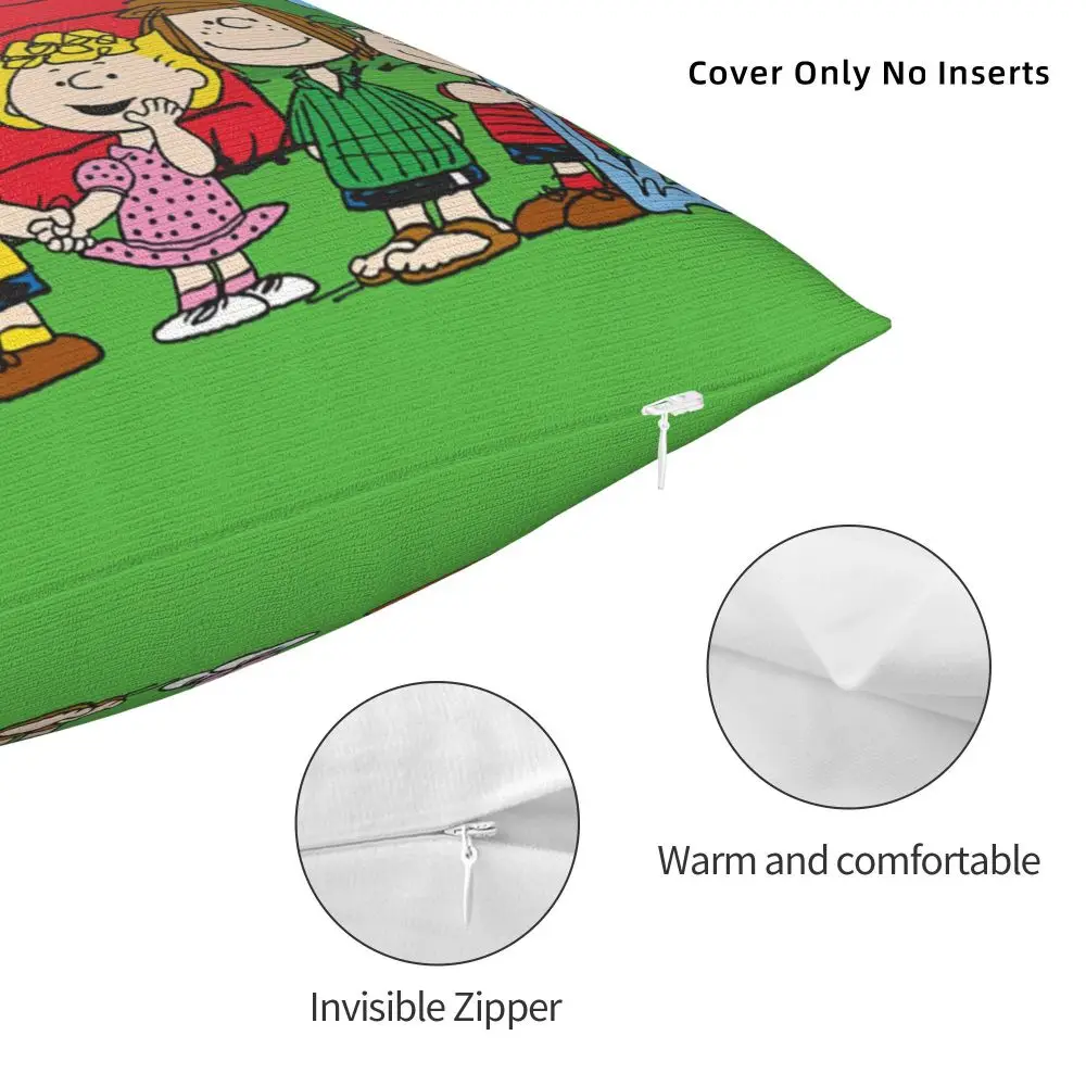 Description Picture 5 of itemCustom Cute Cartoon Snoopy Cushion Cover 35x35 Cm Velvet Polyester Throw Pillow Case For Sofa ChairDecoration Bedding Pillowcase