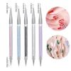 5Pcs Nail Art Dual-Ended Rhinestones Gem Picking Dotting Pen Nail Stripe Liner Brush Painting Manicure Accessoires Tools 1