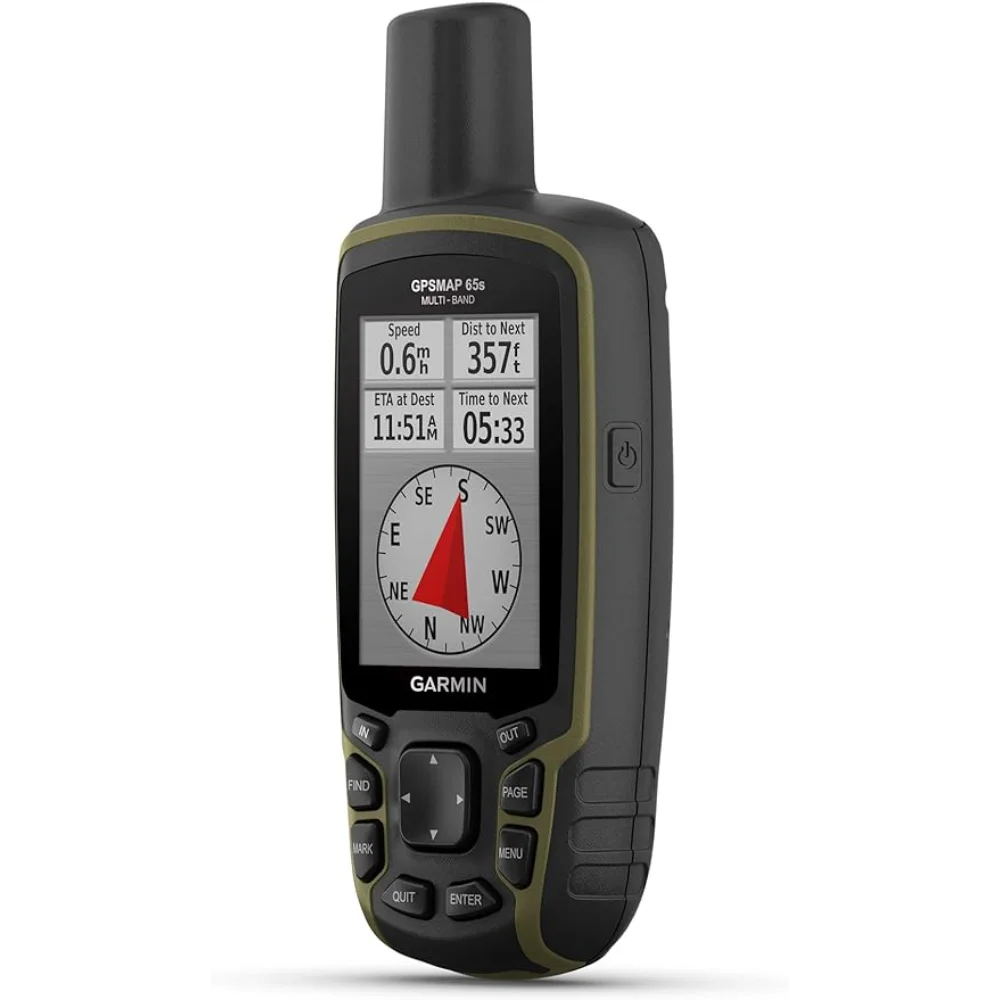 

Garmin GPSMAP 65s, Button-Operated Handheld with Altimeter and Compass, Expanded Satellite Support and Multi-Band Technology