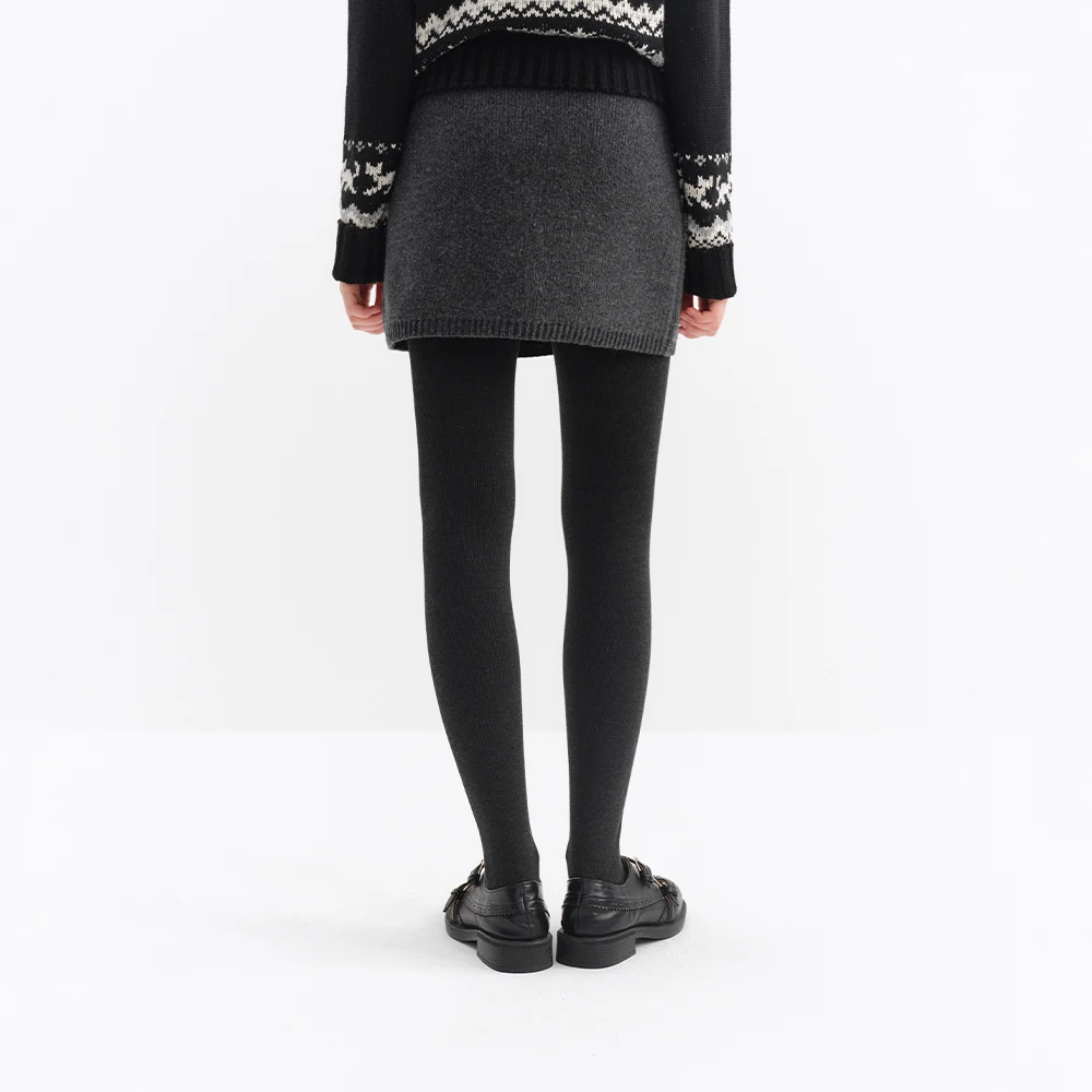 Women's Compression Tights – Slimming Thermal Opaque Mid-Calf Leggings for Winter Comfort