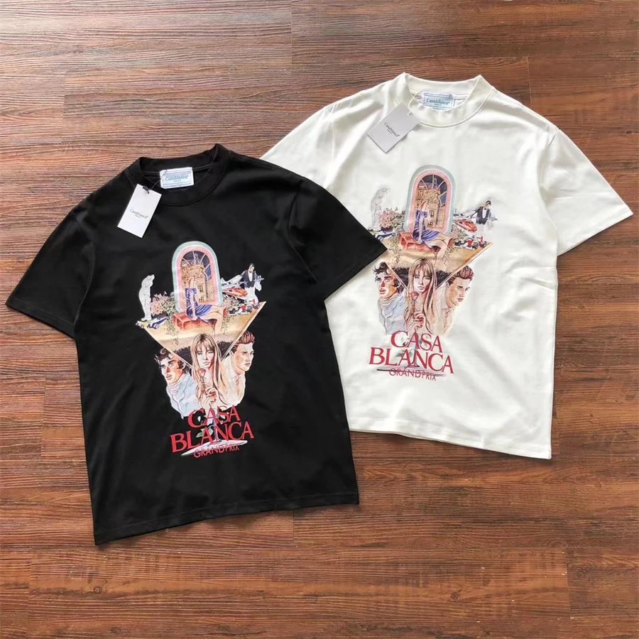 

CASA Casablanca T Shirt Men Women Tennis Club Tee T-Shirts Inside Tag gym