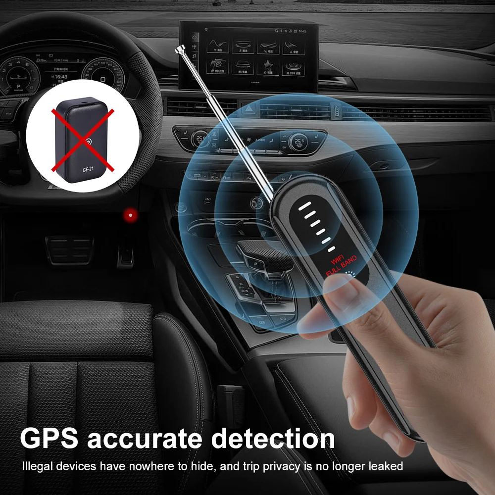 T01 Portable Wireless Signal Detector and Infrared Bug Counterintelligence Hidden Camera Detector Privacy Protector