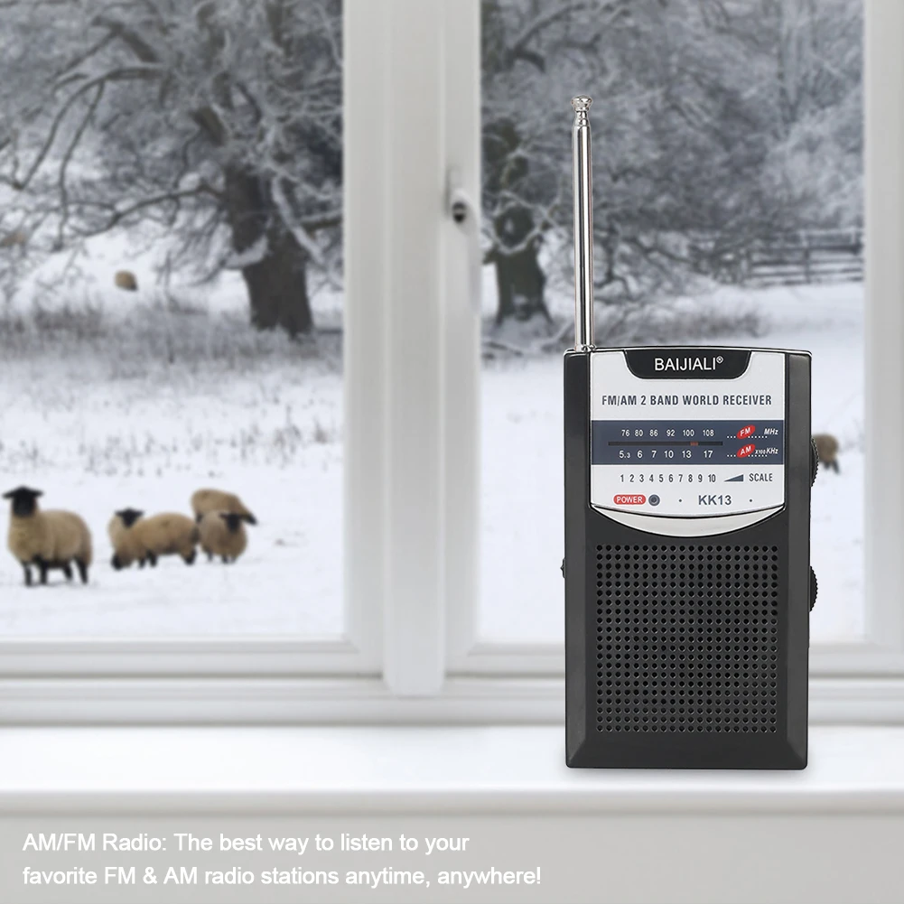 Dual Band AM/FM Pocket Mini Radio Retro World Receiver Portable Battery Radio With Telescopic Antenna For Outdoor Emergency Use