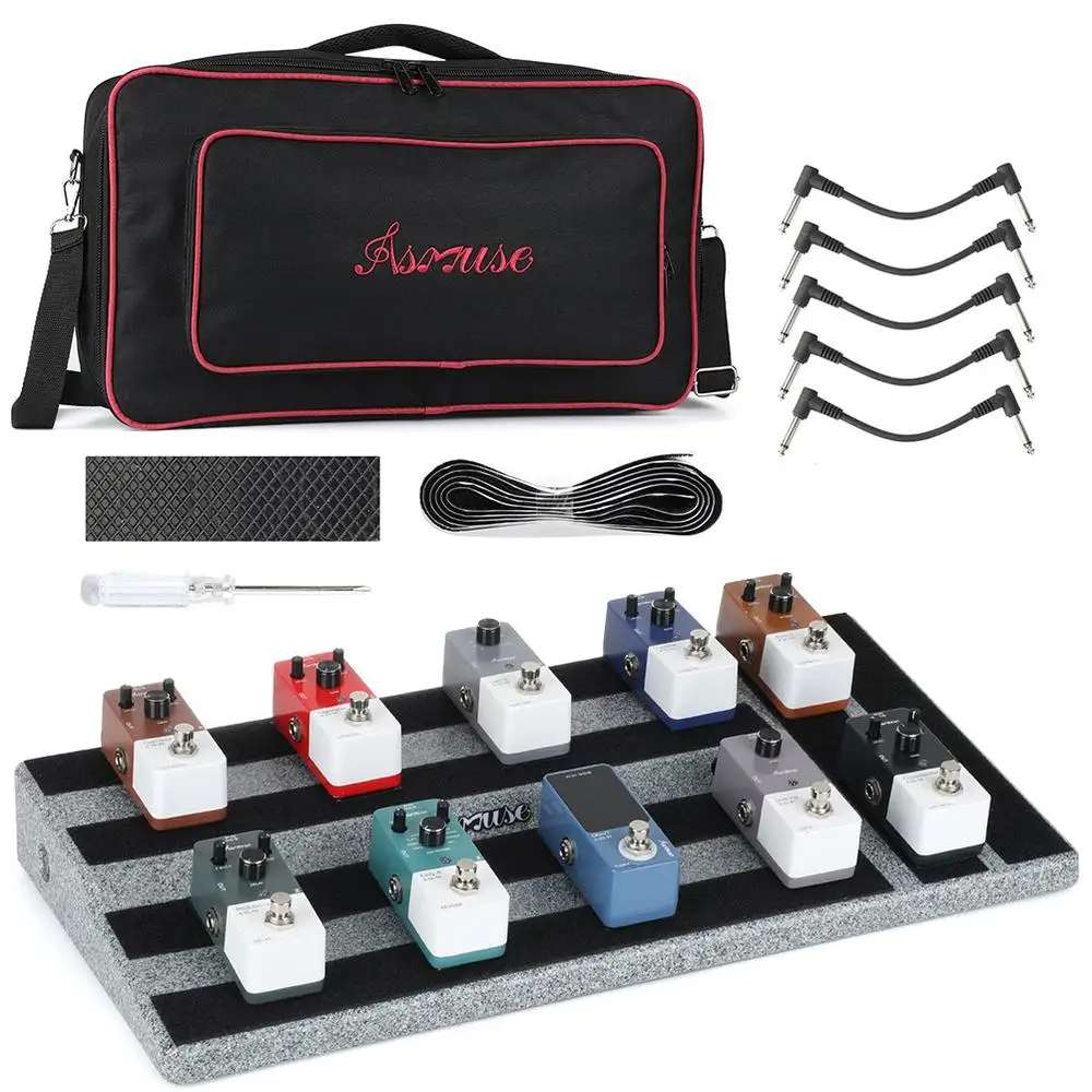 GuitarPedalBoardSetLargeCapacityPedalboardwithBuiltinPower