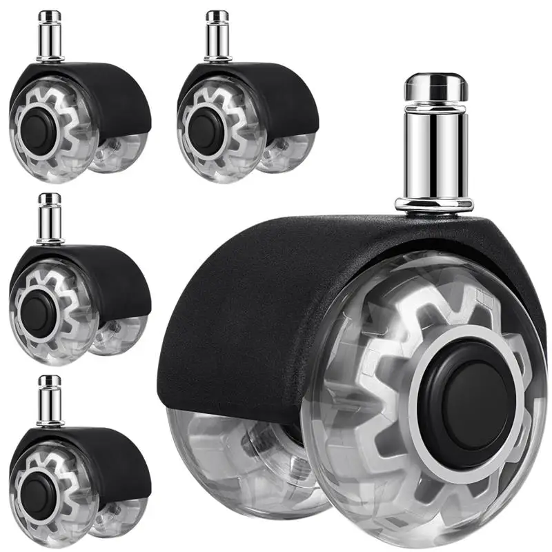 Description Picture 2 of item5pcs Universal Furniture Casters Office Chair Wheel Caster Heavy Duty Swivel Castor Rotatable Safe Rollers Furniture Hardware
