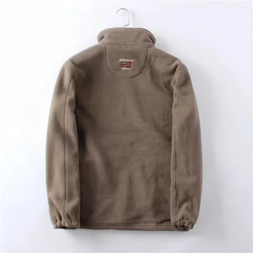 Customizable Plush Stand Collar Jacket - Tailor-Made Casual Coat