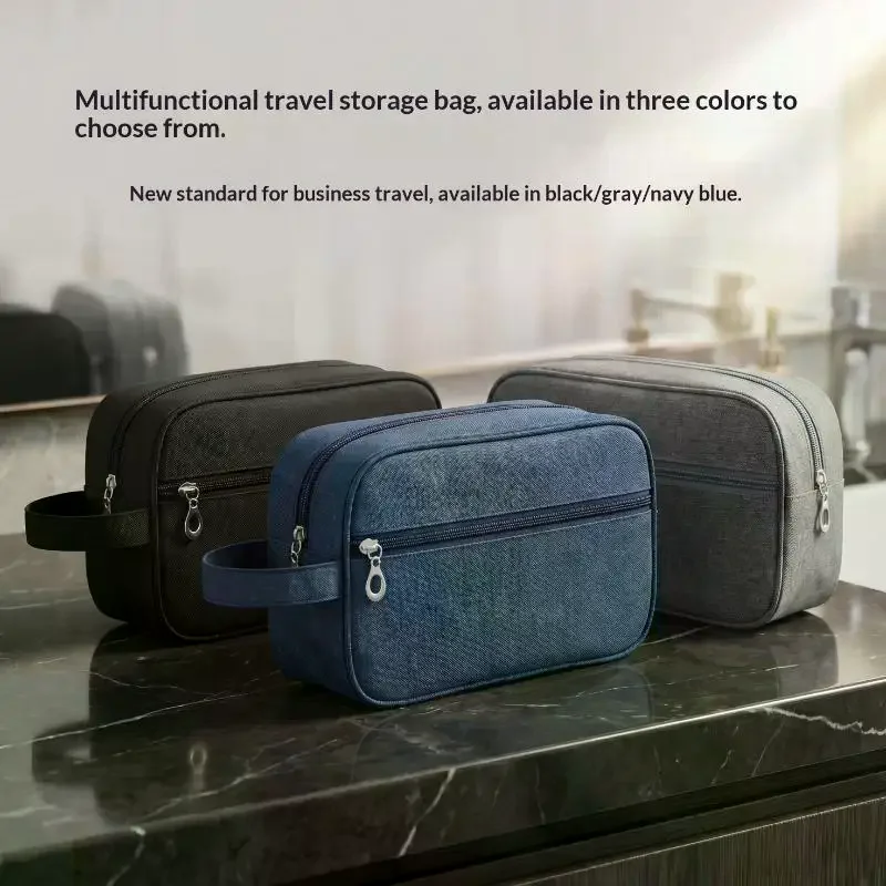 Borsa da viaggio per cosmetici da uomo, organizer da toilette in tela, custodia impermeabile per trucchi da donna, beauty case, pochette da lavaggio, borsetta