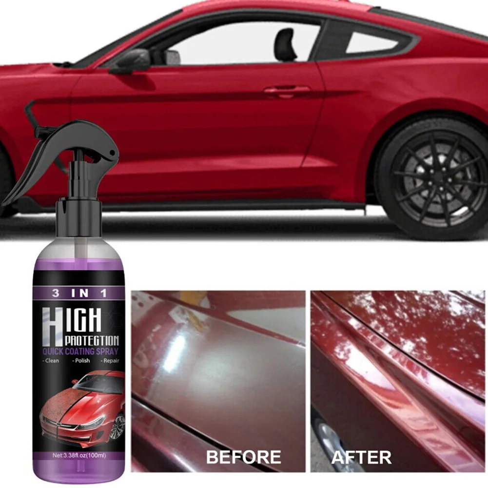 Rayhong 100ml 3 In 1 High Protection Quick Car Coating Spray Automatic Hand Paint Color Changing Cleaning Spray