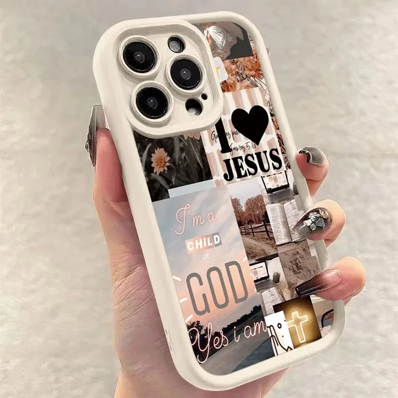 Divine Collage Pattern Thick Shockproof Phone Case - Protective and Stylish Cover
